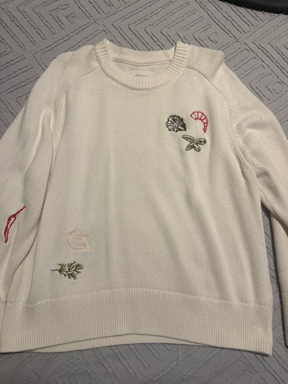 Abercrombie & Fitch Cream Crewneck Sweater